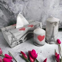 Handgemachtes Geschenk Set Eiffelturm Kerzen Taschentuch Box Halter Holz Gewickelt Decoupage Kerze Säule Wohndeko Herz Liebe Paris Muttertag Handgemachtes Geschenk Set Eiffelturm Kerzen Taschentuch Box Halter Holz Gewickelt Decoupage Kerze Säule Wohndeko Herz Liebe Paris Muttertag von GkFineArtLovers
