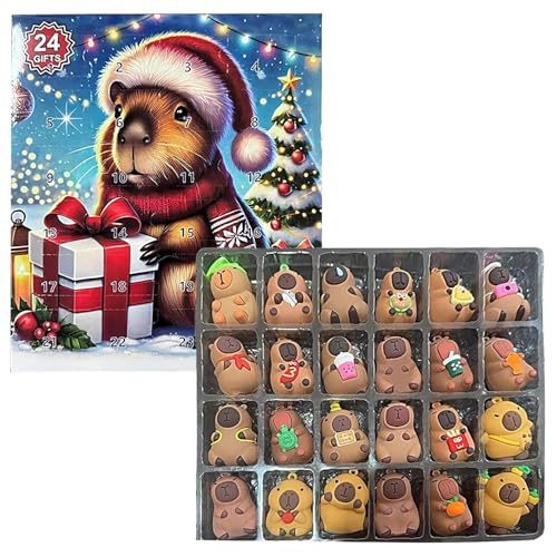 GkgWuxf 2025 Weihnachts Adventskalender,Capybara Figuren | Weihnachtliche Dekorationspuppen Kalender Spielzeug,Für Dezember Festtage Teenager Kinder Erwachsene Schlafzimmer Wohnzimmer Auto GkgWuxf 2025 Weihnachts Adventskalender,Capybara Figuren | Weihnachtliche Dekorationspuppen Kalender Spielzeug,Für Dezember Festtage Teenager Kinder Erwachsene Schlafzimmer Wohnzimmer Auto von GkgWuxf