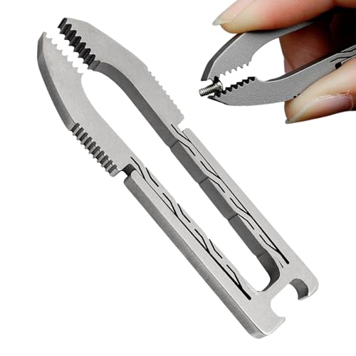 GkgWuxf Augenbrauenpinzette | Titanlegierung Präzisionspinzette Mit Flaschenöffner-Funktion | Outdoor Gadget Für Basteln Zupfen Unterwegs | Camping Wandern Reisen Haushalt von GkgWuxf