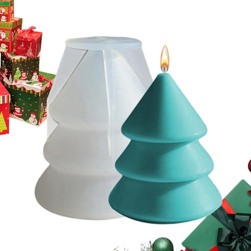 GkgWuxf Christmas Resin Formen - Baumförmige Handwerkswerkzeuge Aus Silikon Für Festliche Dekoration - Einfache Entformung Festliche Handwerkswerkzeuge Für Seife Epoxidharz Gießseife Kerzen von GkgWuxf