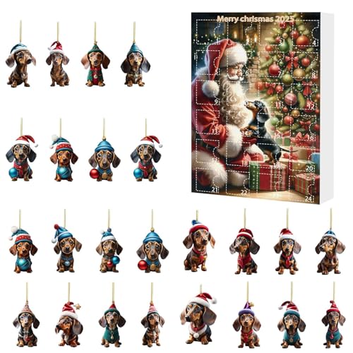 GkgWuxf Dackel Adventskalender | Weihnachts Adventsschmuck Dackel Figuren Spielzeug,Niedliche Deko Für Dezember Fest Wohnzimmer Kinder Feier Eingangsbereich Schlafzimmer Teenager GkgWuxf Dackel Adventskalender | Weihnachts Adventsschmuck Dackel Figuren Spielzeug,Niedliche Deko Für Dezember Fest Wohnzimmer Kinder Feier Eingangsbereich Schlafzimmer Teenager von GkgWuxf
