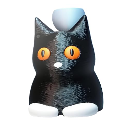 GkgWuxf Drehende Katzenfigur,3D Gedruckte Schwarze Katzenfigur - Beruhigendes Tier Spielzeug Sammeldekoration Für Schlafzimmer Wohnzimmer Klassenzimmer Büro Studierzimmer Schule GkgWuxf Drehende Katzenfigur,3D Gedruckte Schwarze Katzenfigur - Beruhigendes Tier Spielzeug Sammeldekoration Für Schlafzimmer Wohnzimmer Klassenzimmer Büro Studierzimmer Schule von GkgWuxf