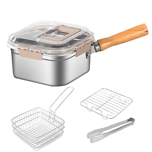 GkgWuxf Edelstahl Friteuse | Multifunktionale Bratpfanne,Spritzgeschützte Edelstahl Fritteuse Set Für Pommes Hähnchen & Mehr Spülmaschinenfest GkgWuxf Edelstahl Friteuse | Multifunktionale Bratpfanne,Spritzgeschützte Edelstahl Fritteuse Set Für Pommes Hähnchen & Mehr Spülmaschinenfest von GkgWuxf