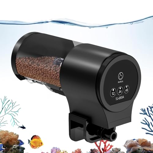 GkgWuxf Fischfutterautomat - Automatischer Futterspender für Aquarium - 100ml Schwimmendes Absinkendes Flockenfutter Dispenser Mit Zeitschaltuhr Für Aquariumfische GkgWuxf Fischfutterautomat - Automatischer Futterspender für Aquarium - 100ml Schwimmendes Absinkendes Flockenfutter Dispenser Mit Zeitschaltuhr Für Aquariumfische von GkgWuxf