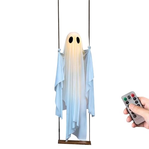 GkgWuxf Halloween Dekoration | Schwingender Geist Deko Mit Beleuchtung Für Draußen - Fernbedienung Für Partys Garten Haus Innen Außen Haustür GkgWuxf Halloween Dekoration | Schwingender Geist Deko Mit Beleuchtung Für Draußen - Fernbedienung Für Partys Garten Haus Innen Außen Haustür von GkgWuxf