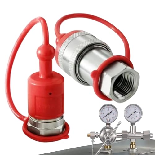 GkgWuxf Hydraulikkupplungen,Hydraulikanschlüsse Mit Staubschutzkappe Und Kugelhahn | Robustes Hochfestes Fluidübertragungswerkzeugsystem Für Industrie- Und Landmaschinen GkgWuxf Hydraulikkupplungen,Hydraulikanschlüsse Mit Staubschutzkappe Und Kugelhahn | Robustes Hochfestes Fluidübertragungswerkzeugsystem Für Industrie- Und Landmaschinen von GkgWuxf