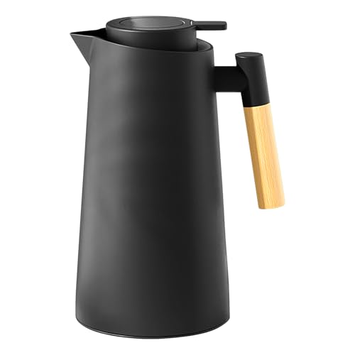 GkgWuxf Isolierte Kaffeekaraffe | 1L Isolierkanne Mit Glaseinsatz - Teekrug Für Küche Und Zuhause von GkgWuxf
