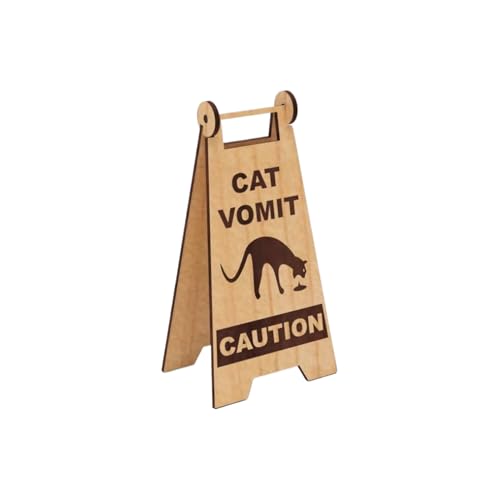 GkgWuxf Lustiges Katzen-Erbrochenes Schild, rutschfeste Holzdekoration, interaktives Holzschild für Schreibtisch, Bücherregal, Schlafzimmer, Arbeitsplatz, Zuhause, Arbeitszimmer, Eingangsbereich GkgWuxf Lustiges Katzen-Erbrochenes Schild, rutschfeste Holzdekoration, interaktives Holzschild für Schreibtisch, Bücherregal, Schlafzimmer, Arbeitsplatz, Zuhause, Arbeitszimmer, Eingangsbereich von GkgWuxf