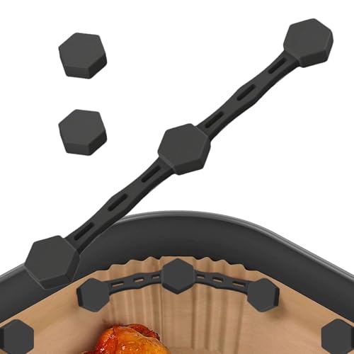 GkgWuxf Magnete Für Heißluftfritteuse Einsätze | Backpapier Fixierungshilfe,Hitzebeständige Fritteusen Einsätze mit 2 Magneten - Für Kochen Küche Haushalt Gastro Backen von GkgWuxf