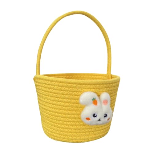 GkgWuxf Osterkörbe, Osterkörbe für Kinder - Weiche festliche Süßigkeitenspeicherbehälter | Osterhasenkorb, süße Eimer -Taschen mit Griff für Eier jagen Süßigkeiten aufbewahren von GkgWuxf