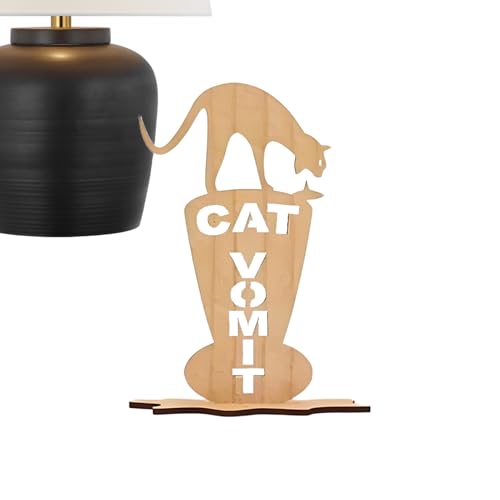 GkgWuxf Schild mit Aufschrift "Caution Cat Vomit", handgefertigte Holzdekoration, interaktives Holzschild für Schreibtisch, Bücherregal, Schlafzimmer, Arbeitsplatz, Zuhause, Arbeitszimmer GkgWuxf Schild mit Aufschrift "Caution Cat Vomit", handgefertigte Holzdekoration, interaktives Holzschild für Schreibtisch, Bücherregal, Schlafzimmer, Arbeitsplatz, Zuhause, Arbeitszimmer von GkgWuxf