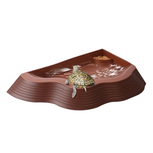 GkgWuxf Schildkrötenbecken – rutschfeste Schildkröten-Badewanne mit Rampe, Reptilien-Badebecken, Aquarium-Dekoration für Gecko, Schlange Bartdrache GkgWuxf Schildkrötenbecken – rutschfeste Schildkröten-Badewanne mit Rampe, Reptilien-Badebecken, Aquarium-Dekoration für Gecko, Schlange Bartdrache von GkgWuxf