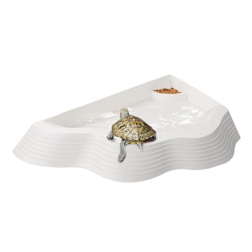 GkgWuxf Wassernapf für Schildkröten, rutschfest, mit strukturierter Rampe, Reptilienbad, Aquarium-Dekoration für Gecko, Schlange, Bartdrache GkgWuxf Wassernapf für Schildkröten, rutschfest, mit strukturierter Rampe, Reptilienbad, Aquarium-Dekoration für Gecko, Schlange, Bartdrache von GkgWuxf
