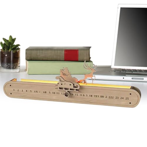 GkgWuxf Weihnachtskalender Adventszähler - Hölzerner Weihnachtskalender - Deko Mittelpunkt Weihnachtsmann Rentier Schlitten Festlicher Schmuck GkgWuxf Weihnachtskalender Adventszähler - Hölzerner Weihnachtskalender - Deko Mittelpunkt Weihnachtsmann Rentier Schlitten Festlicher Schmuck von GkgWuxf