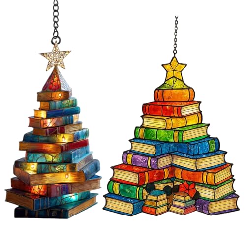 GkgWuxf Weihnachtsschmuck 2 Teile - Buchstapel Ornamente Für Baum - Zweidimensionale Acryl Deko Für Leser Party Zuhause Tür Fenster GkgWuxf Weihnachtsschmuck 2 Teile - Buchstapel Ornamente Für Baum - Zweidimensionale Acryl Deko Für Leser Party Zuhause Tür Fenster von GkgWuxf