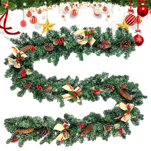 GkgWuxf Winterkiefer Girlande Mit Roten Beeren, 8.8FT Weihnachtsbeeren Girlande Mit Tannenzapfen, Saisonale Deko Für Küche Kaminfeuer Bücherregal Hof Party GkgWuxf Winterkiefer Girlande Mit Roten Beeren, 8.8FT Weihnachtsbeeren Girlande Mit Tannenzapfen, Saisonale Deko Für Küche Kaminfeuer Bücherregal Hof Party von GkgWuxf