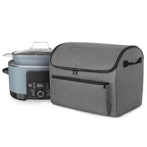 Gkumgwo Kochtopf Taschen | Slow Cooker Aufbewahrungstasche Mit Leichter Reinigung | Wasserdichte Tragetasche Mit Zubehörtasche Für Camping Picknick Outdoor Reisen von Gkumgwo