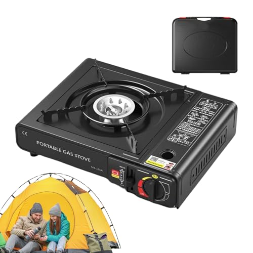 Gkumgwo Tragbarer Campingkocher,Kompakter Campingkocher Für Outdoor-Kochen | Leichtes Windstabiles Küchenzubehör Mit Mehrfachfunktion Für Indoorsport-Grillen & Reisekochen von Gkumgwo