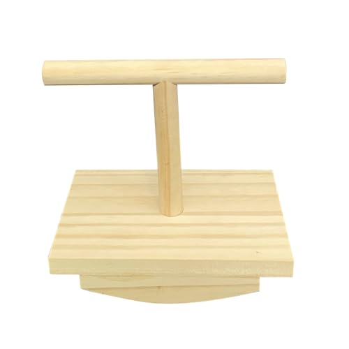 Gkumgwo Vogelsitzstange | Käfigzubehör Für Papageien - Trainings- Und Spielstation Aus Holz Mit Schaukeleffekt Als Beobachtungsplatz Für Fensterbank Haustierbedarf von Gkumgwo