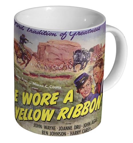 Glades Filmposter "She Wore A Yellow Ribbon", Vintage, Western-Filmposter, Keramik, 325 ml von Glades