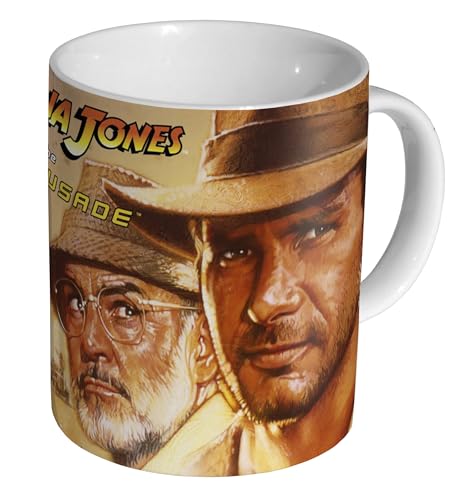 Glades Indiana Jones und der letzte Kreuzzug – Keramik 325 ml Tee-/Kaffeetasse von Glades