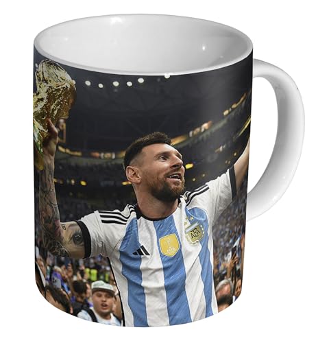 Glades Lionel Messi Argentinien Weltmeisterschaft – Keramik 325 ml Tee-/Kaffeetasse von Glades