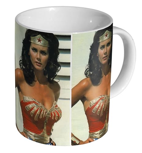 Glades Wonder Woman Lynda Carter Eyes – Keramik 325 ml Tee-/Kaffeetasse von Glades