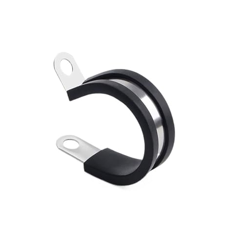 1/2/5 Stück 6–60 mm Gummi 304 Edelstahl Kabelschelle Rohr Metall gepolstert isoliert R-Form Draht Kabel Installation feste Halterung Klemmen(M32 (2pcs)) von Gladiaond
