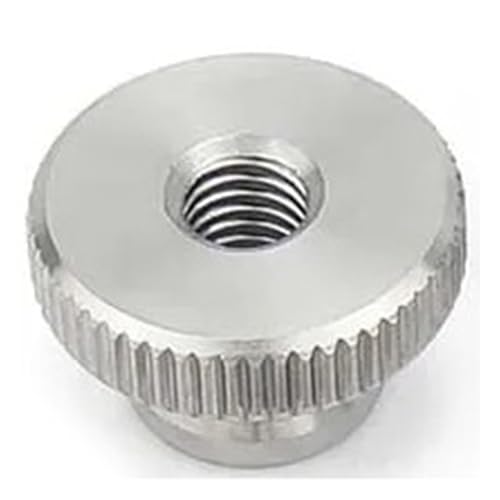 1/2 Stück M3 M4 M5 M6 M8 M10 304 Edelstahl Doppelschritt-Einstellung Rändelmutter Handfestziehen Rändelmutter 3D-Drucker Vorhangfassade(Through-hole,2pcs M3) von Gladiaond