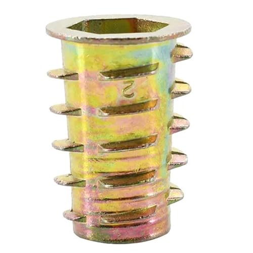 10/20 Stück M4 M5 M6 M8 M10 Sechskantantrieb Zinklegierung Holzbearbeitungs-Einsatzmutter Metrisches Gewinde Flansch Möbel Bett Stuhl Einsteckmuttern(M4x10mm(20Pcs)) von Gladiaond