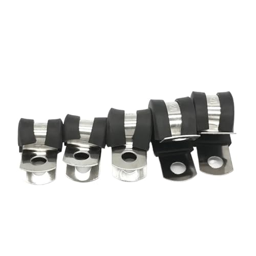 10 stücke P Typ Rohr Klemme Mit Gummi 304SS Schlauch Klemmen Einzel Kabel Clip Muttern Und Schrauben(38mm(10pcs)) von Gladiaond