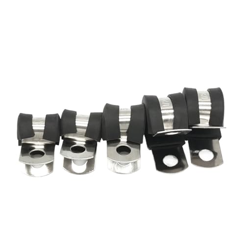 20 stücke 304SS Gummi Ausgekleidet P Clips R Typ Rohr Klemme Kabel Montage Schlauch Feste Halterung(10mm(20pcs)) von Gladiaond