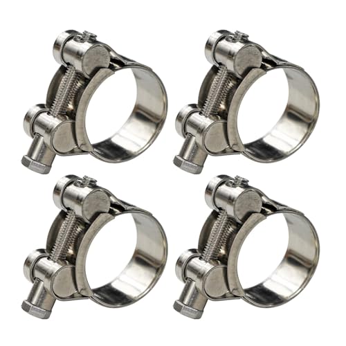 4 stücke 304 Edelstahl T Bolzen Schlauch Klemme Luft Wasser Rohr Clip Befestigungen 17-91mm Schweißen Werkzeug Metall motorrad Auspuff(4pcs 74-79mm) von Gladiaond