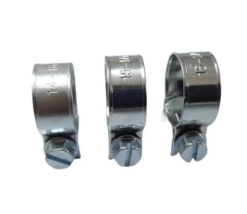 50 stücke Schlauch Klemme Kraftstoff Linie Wasser Rohr Clip Abdichtung Schweißen for Diesel Benzin Metall Schellen(16-18mm) von Gladiaond