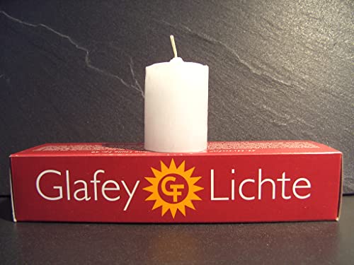 Glafey " St. Ursula " 24 Stundenbrenner, 5er Pack | Ersatzkerzen | Grabkerzen | Grablichter (Weiß) | Teelicht von Glafey Lichte