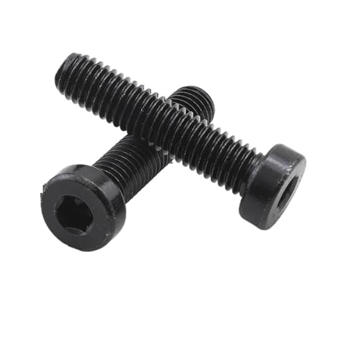 10/20/30/50 Stück Innensechskantschrauben, dünn, niedrig, kurz, M3, M4, M5, M6, schwarzer Edelstahl, Inbusschrauben(20mm,M6 10pcs) von Glaiting