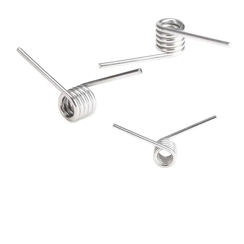 10 Stück 304 Torsionsfeder V-Typ Federdrahtdurchmesser: 0,8 mm Außendurchmesser: 4–10 mm, Winkel: 60 °/90 °/120 °/180 ° Anzahl der Umdrehungen: 9 Runden (7,2 mm)(8mm 10pcs,0.8mm(180 degrees)) von Glaiting