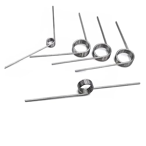 10 Stück 65Mn Torsionsfeder V-Typ Federdrahtdurchmesser: 0,4 mm Außendurchmesser: 2–6 mm, Winkel: 60°/90°/120°/180° Anzahl der Umdrehungen: 6 Runden (2,4 mm)(2.5mm 10Pcs,0.4mm(120 degrees)) von Glaiting