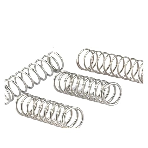 10 Stück Druckfeder aus Edelstahl 304, Drahtdurchmesser: 0,7 mm, Außendurchmesser: 4–12 mm, Länge: 30–50 mm(30mm,6mm 10Pcs) von Glaiting