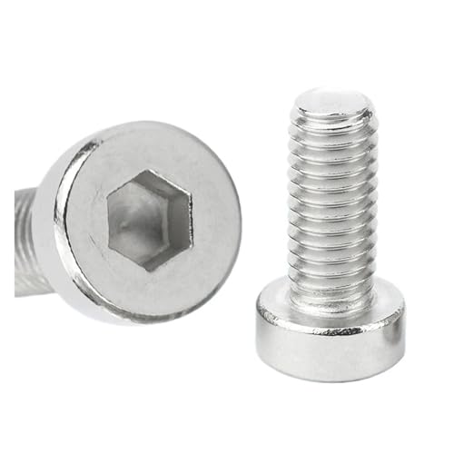 2/5 stücke Hex Innensechskant Dünne Niedrigen Kopf Kappe Schraube M8 M10 Edelstahl Innensechskant Kurzen Kopf Bolzen(55mm,M8 5pcs) von Glaiting