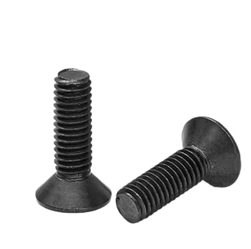 40/50 Stück Innensechskant-Flachkopfschrauben M1.6 M2 M2.5 M3 Inbusschrauben aus Kohlenstoffstahl, Maschinenschraube(M2.5 50pcs,10mm) von Glaiting