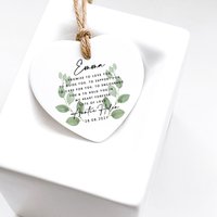 Personalisierte Paten Pate Versprechen An Patenkind Taufe Zitat, Keramik Herz Ornament, Andenken Für Gott Kind von GlamAndCoGifts