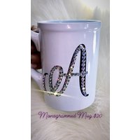 Monogrammierte Tasse Weiß von GlamPartyArea