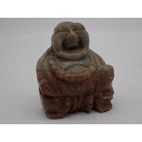 stein-Skulptur , Buddha, Der Lacht von Glamantiquiter