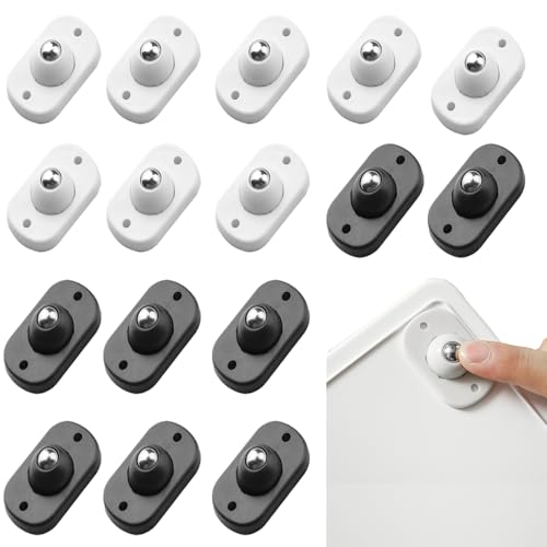 Glamifyr 16 STK Kugelrollen Selbstklebend, Kugelrollen für Möbel Selbstklebende Kugelrollen Klein, 360° schwenkbare Universalrad-Rollen, Selbstklebende Mini-Rollen, Kugelrollen für Küchengeräte DIY von Glamifyr