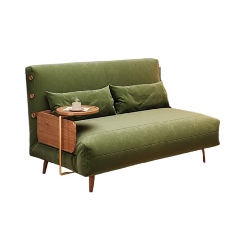 Glamour Haven Ausklappbares Schlafsofa für kleine Räume, Klappbares Schlafsofa mit Liegefunktion und Beistelltisch, Schlaf-Futon for das Wohnzimmer Gästebett für Wohnung, Wohnzimmer, Büro(120cm) von Glamour Haven