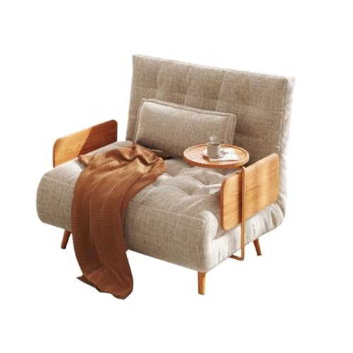 Glamour Haven Ausklappbares Schlafsofa für kleine Räume, Klappbares Schlafsofa mit Tablett, Verstellbarer Rückenlehne Gästebett für Wohnung, Wohnzimmer, Büro(99cm) von Glamour Haven