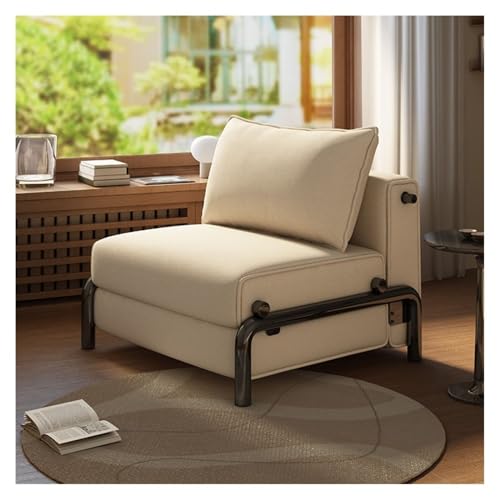Glamour Haven Ausklappbares Schlafsofa für kleine Räume, Modernes Klappsofa for Wohnzimmer, Schlafzimmer und Büro Gästebett für Wohnung, Wohnzimmer, Büro(White) von Glamour Haven