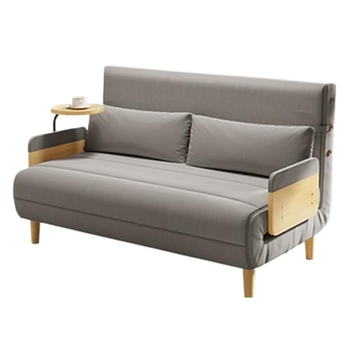 Glamour Haven Ausklappbares Schlafsofa für kleine Räume, Umwandelbares Klappsofa mit verstellbarem Rückenlehnenstuhl for das Home Office Gästebett für Wohnung, Wohnzimmer, Büro(Gray,120cm) von Glamour Haven