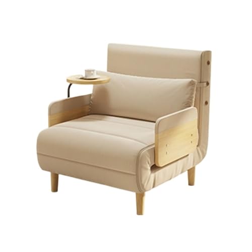 Glamour Haven Ausklappbares Schlafsofa für kleine Räume, Umwandelbares Klappsofa mit verstellbarem Rückenlehnenstuhl for das Home Office Gästebett für Wohnung, Wohnzimmer, Büro(White,80cm) von Glamour Haven